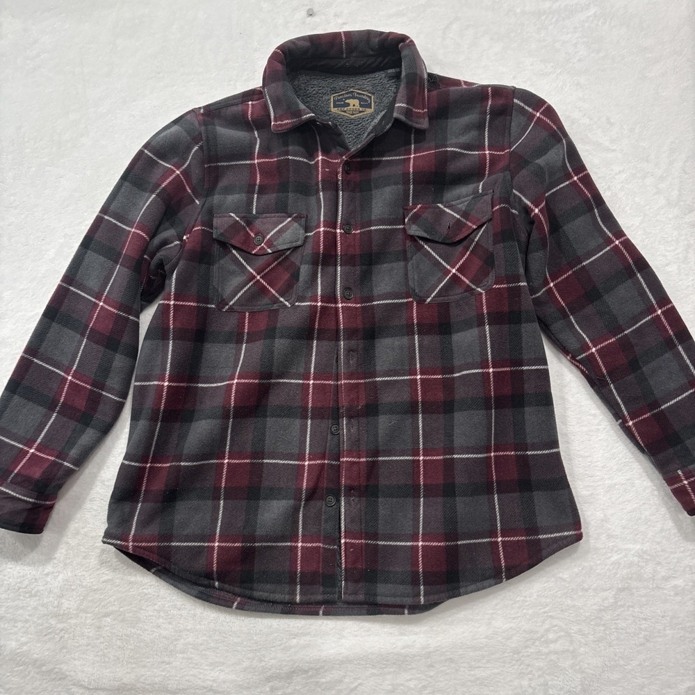 Freedom Foundry Sherpa Lined Flannel Shirt Jacket Mens XL Plaid 26x29 Outdoors